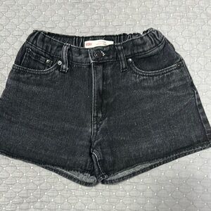 Levi's Black High-Waisted Denim Shorts